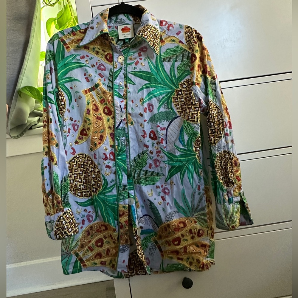 FARM RIO mixed fruit Pajama shirt